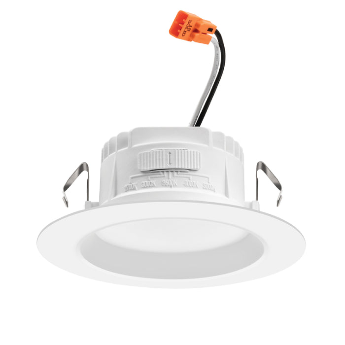 Juno Contractor Select RB4S SWW5 RetroBasics 4" Switchable White LED Smooth Trim Kit, 5CCT Selectable, 625 Lumens, 120V