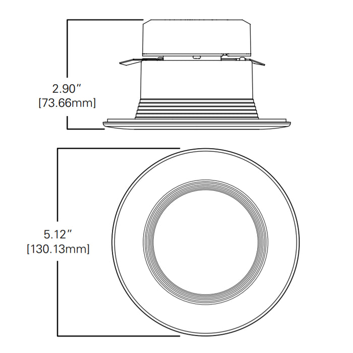 Halo RL4 4" All-Purpose 14W LED Retrofit Module, 5CCT Selectable, 900 Lumens, 120V, Matte White