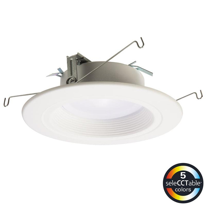 Halo RL56 5" / 6" All-Purpose 8W LED Retrofit Module, 5CCT Selectable, 600 Lumens, 120V, Matte White