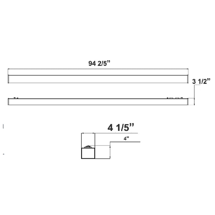Westgate SCX4 8-ft 80W/120W/160W  4" Width, LED Suspended Linear Light, CCT Selectable
