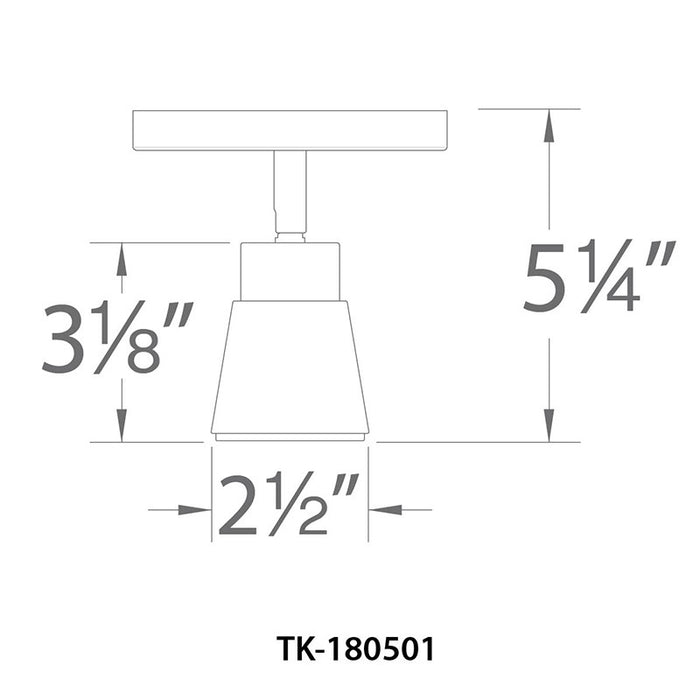 WAC TK-180501 Solo 1-lt LED Monopoint Luminaire