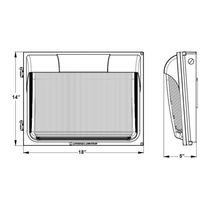 Lithonia Contractor Select TWPX3 108W LED Wall Pack, Polycarbonate Lens