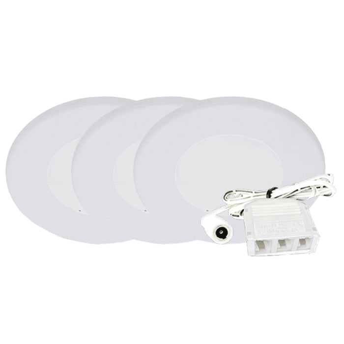 Westgate PL12-3KIT 3" LED Round Slim Puck Lights, 3000K, 3-Pack