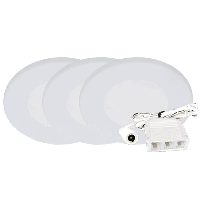 Westgate PL12-3KIT 3" LED Round Slim Puck Lights, 5000K, 3-Pack